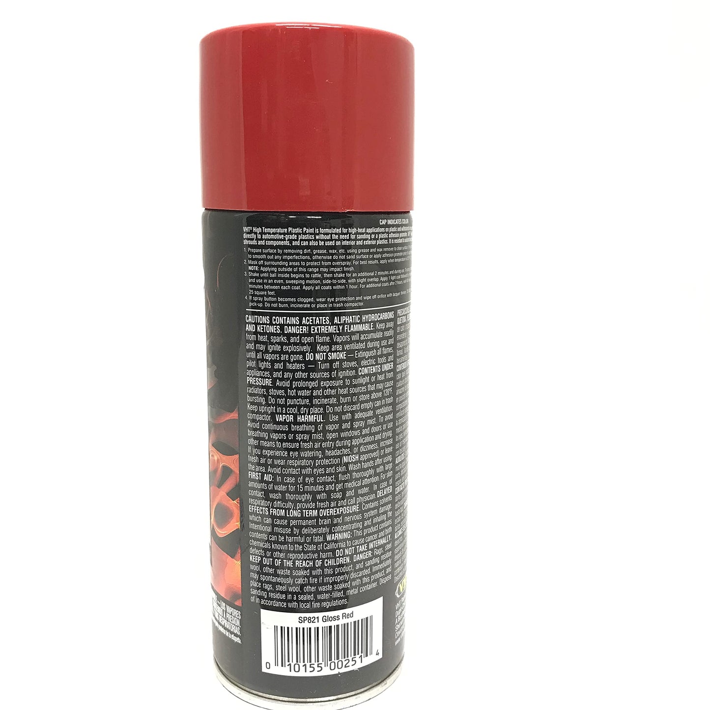 VHT SP821 Red High Temperature Plastic Paint, 11oz - 6 PACK