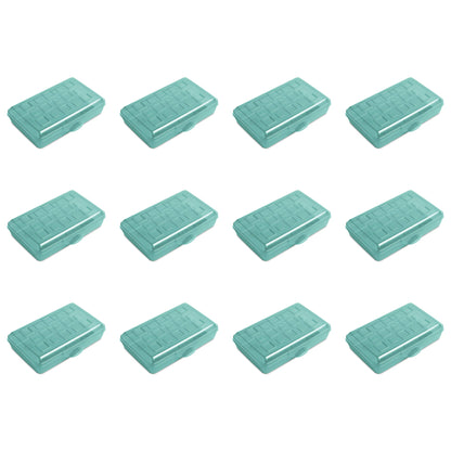 Sterilite Small Pencil Box Plastic, Molokai Blue Tint, 12 Pack