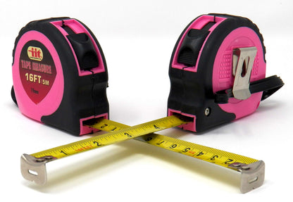 2 Pack IIT 88430 Ladies Pink 16-Feet Tape Measure