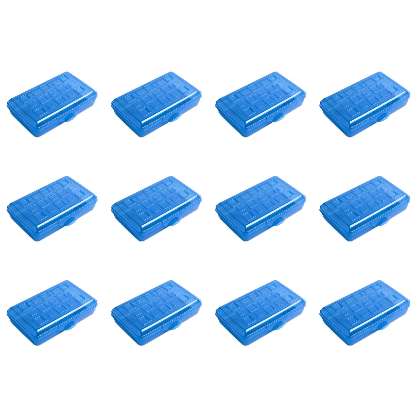 Sterilite 17224812 Small Pencil Box, Splash Tint, 12-Pack