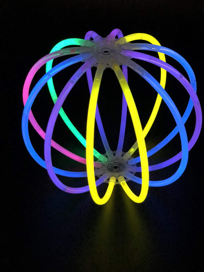 Glow in the Dark 50 piece Mega Pack Assorted Glow Sticks, Light Sticks, Tube Connectors, Ball Connectors and Glow Eyeglass Kits