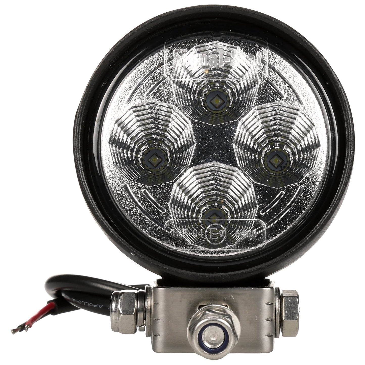 Truck-Lite 8140 Flood Light (Signal-Stat 3 In. Round LED, Black, 4 Diode, 700 Lumen, Blunt Cut, 12-36V)