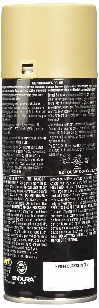 VHT (SP941-6 PK) Gloss Jet Black Vinyl Dye - 11 oz. Aerosol, (Case of 6)