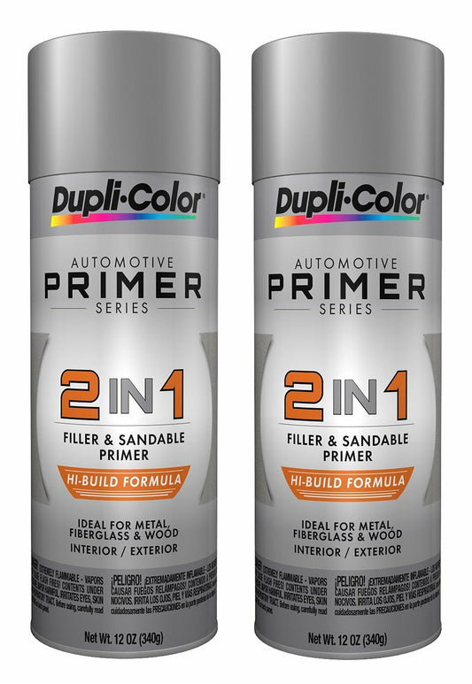 Dupli-Color DAP1700 2 in 1 Hi-Build Filler & Sandable Primer 12 oz. Aerosol (2 PACK)