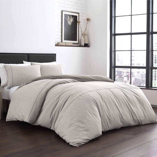 City Scene Pixel Duvet Cover Set