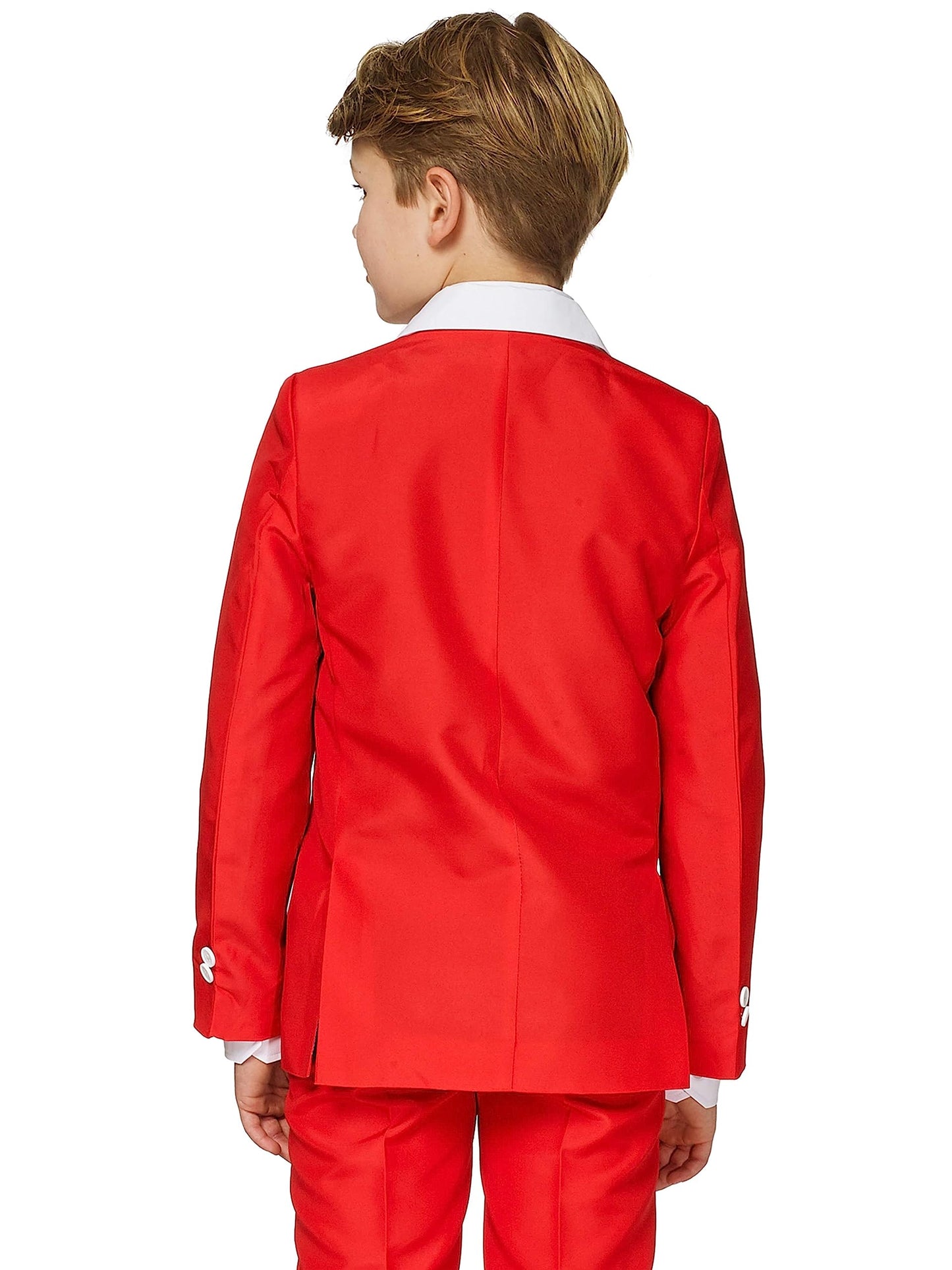 SUITMEISTER Boys Christmas Suit - Festive Santa Outfit Slim Fit - Red - White