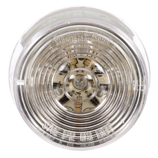 Truck-lite 3051 Red, 2'' Round Marker & Clearance Lamp W/clear Lens