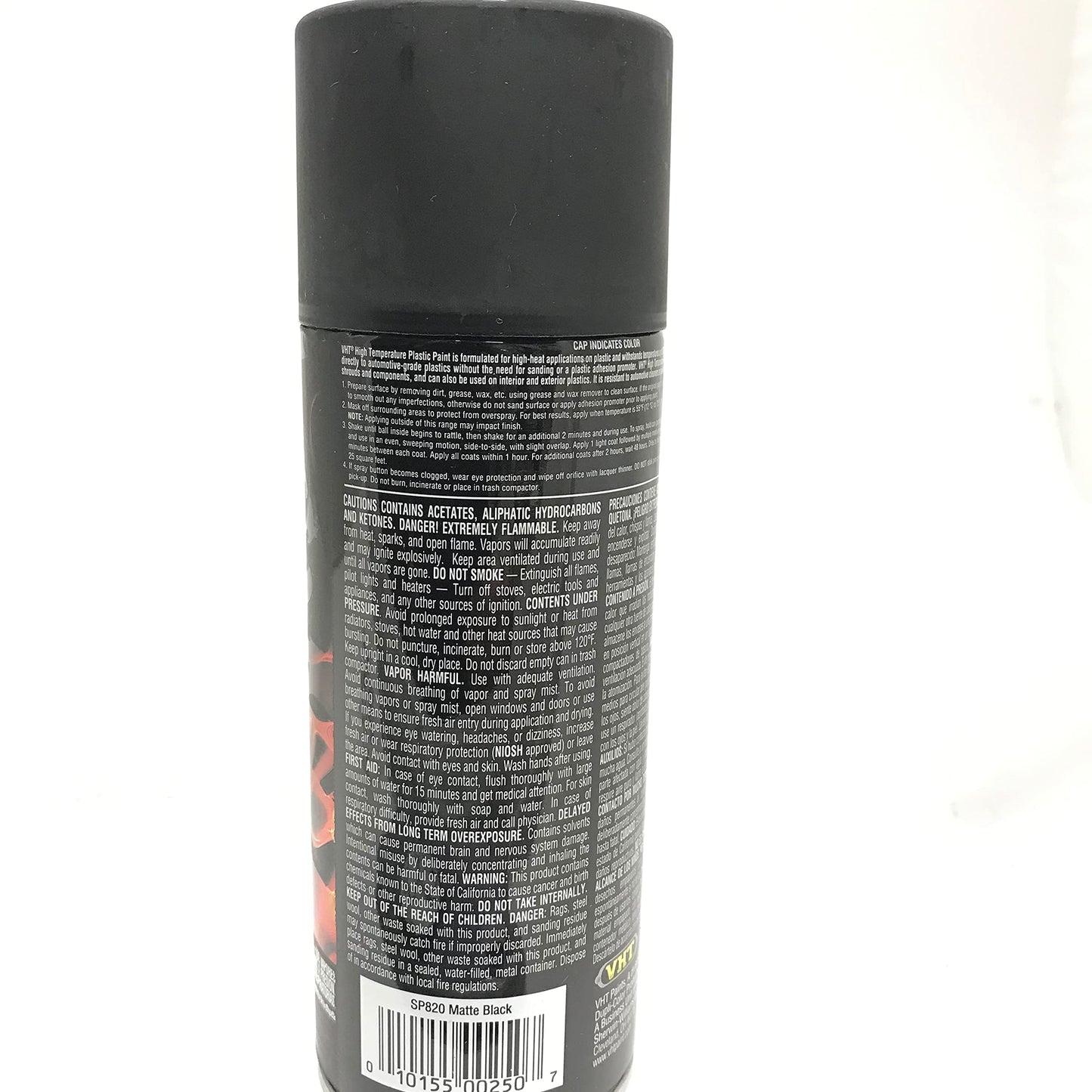 VHT SP820 Black High Temperature Plastic Paint, 11oz - 2 PACK