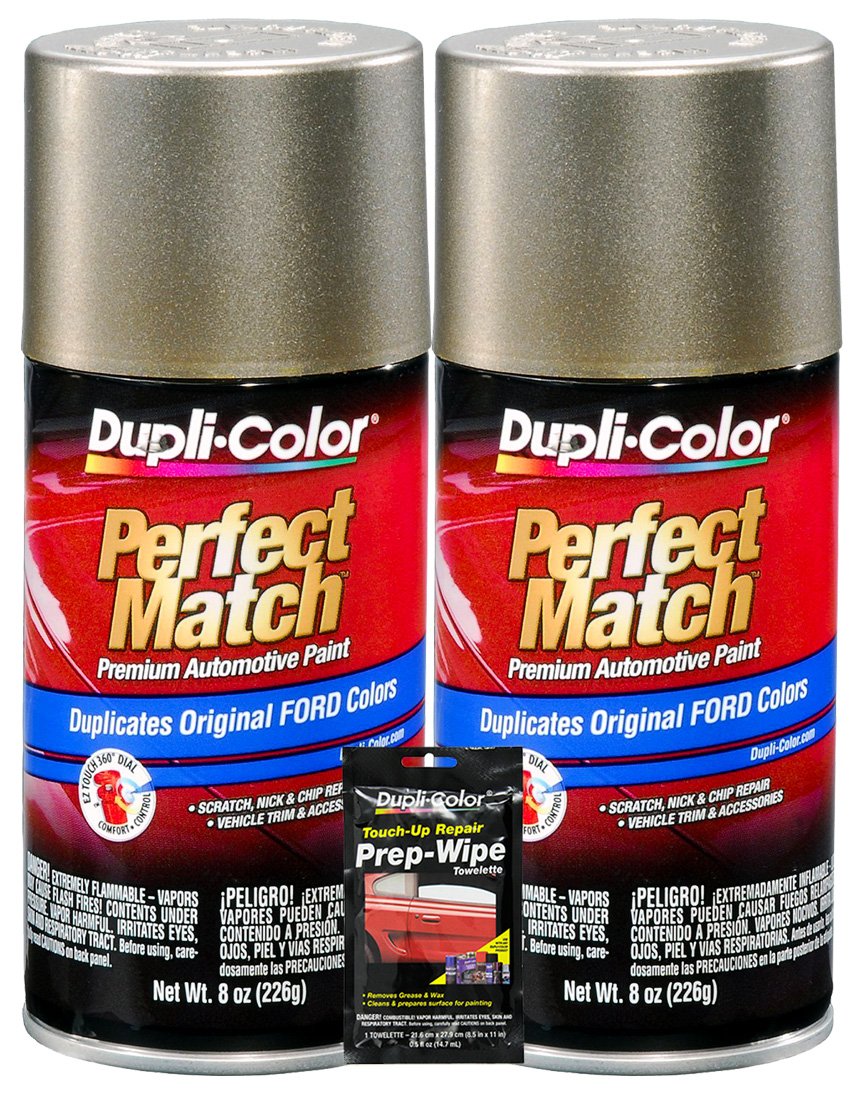 Dupli-Color Arizona Beige Exact-Match Automotive Paint For Ford Vehicles - 8 oz, Bundles with Prep Wipe (3 Items)