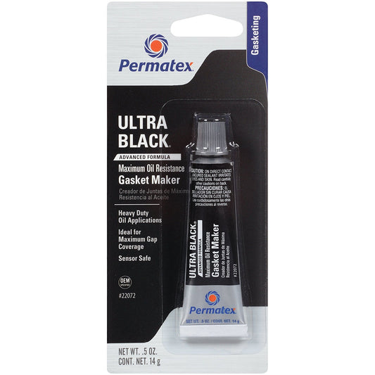 Permatex 22072-6PK Ultra Black Maximum Oil Resistance RTV Silicone Gasket Maker - Pack of 6