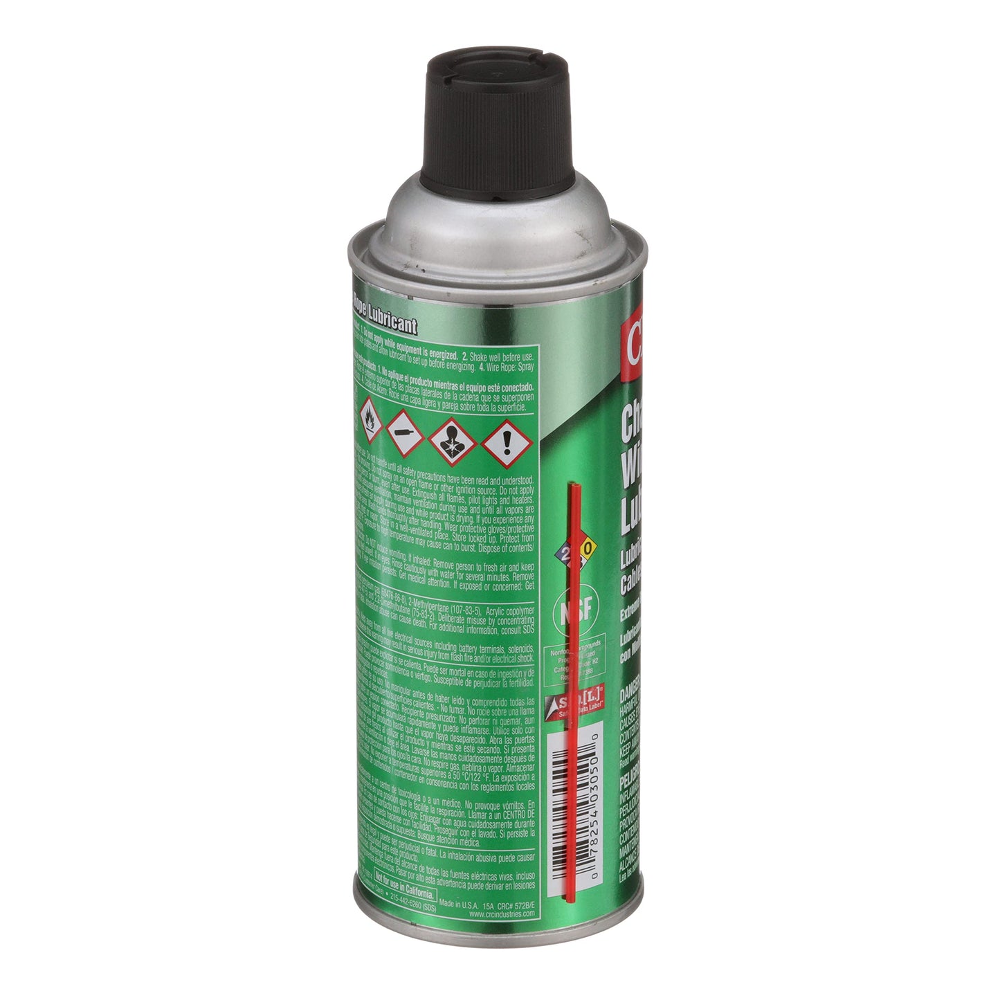 CRC Chain and Wire Rope Lubricating Spray, (Net Weight: 10 oz) 16oz Aerosol