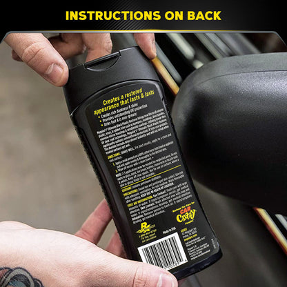 Meguiar's Ultimate Black Plastic Restorer - Restores Black Plastic & Faded Trim Pieces While Adding Durability & UV Protection - 12 Oz