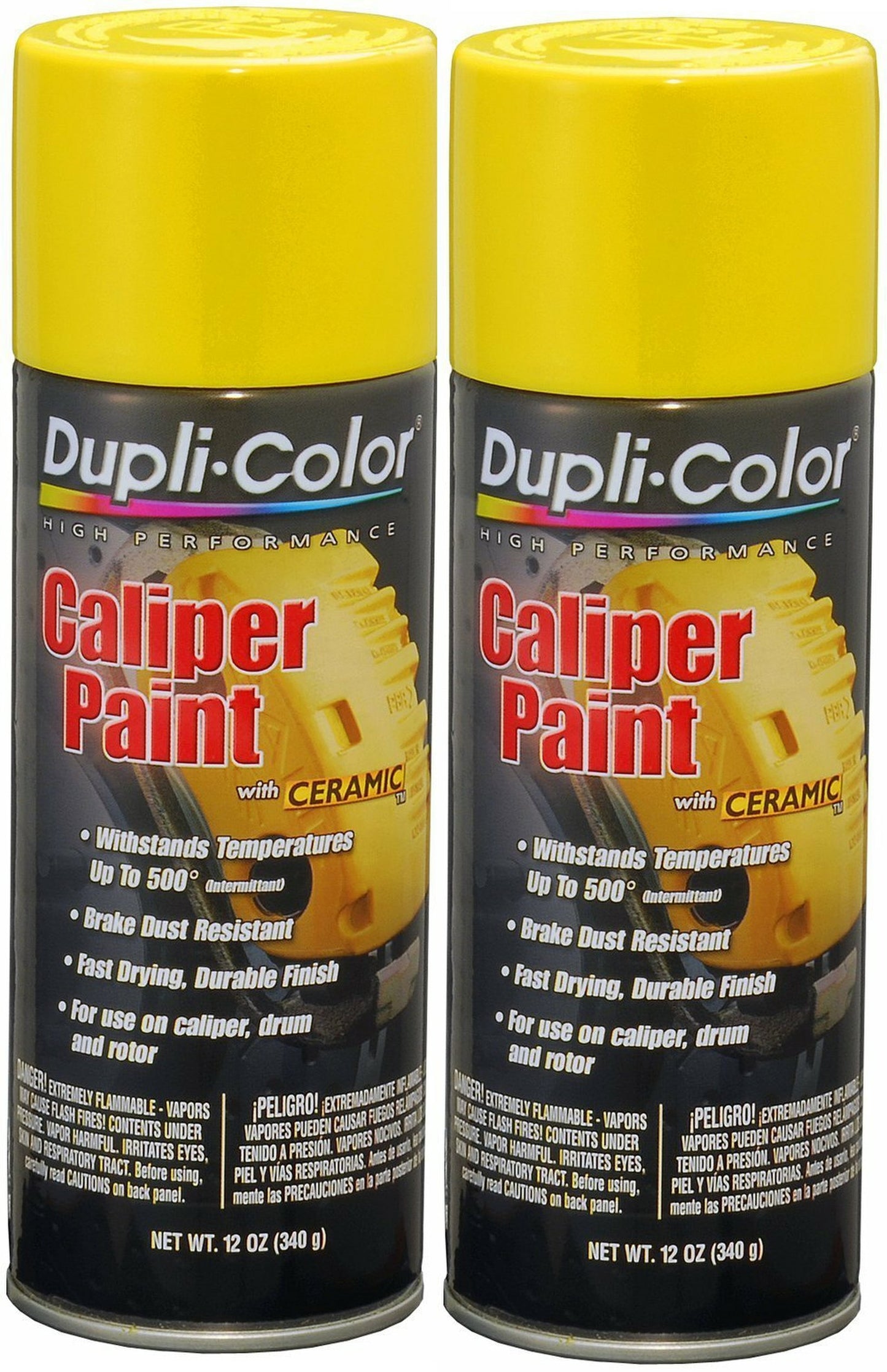 Dupli-Color Caliper Aerosol Paint Yellow 12 Oz. Aerosol - Lot of 6