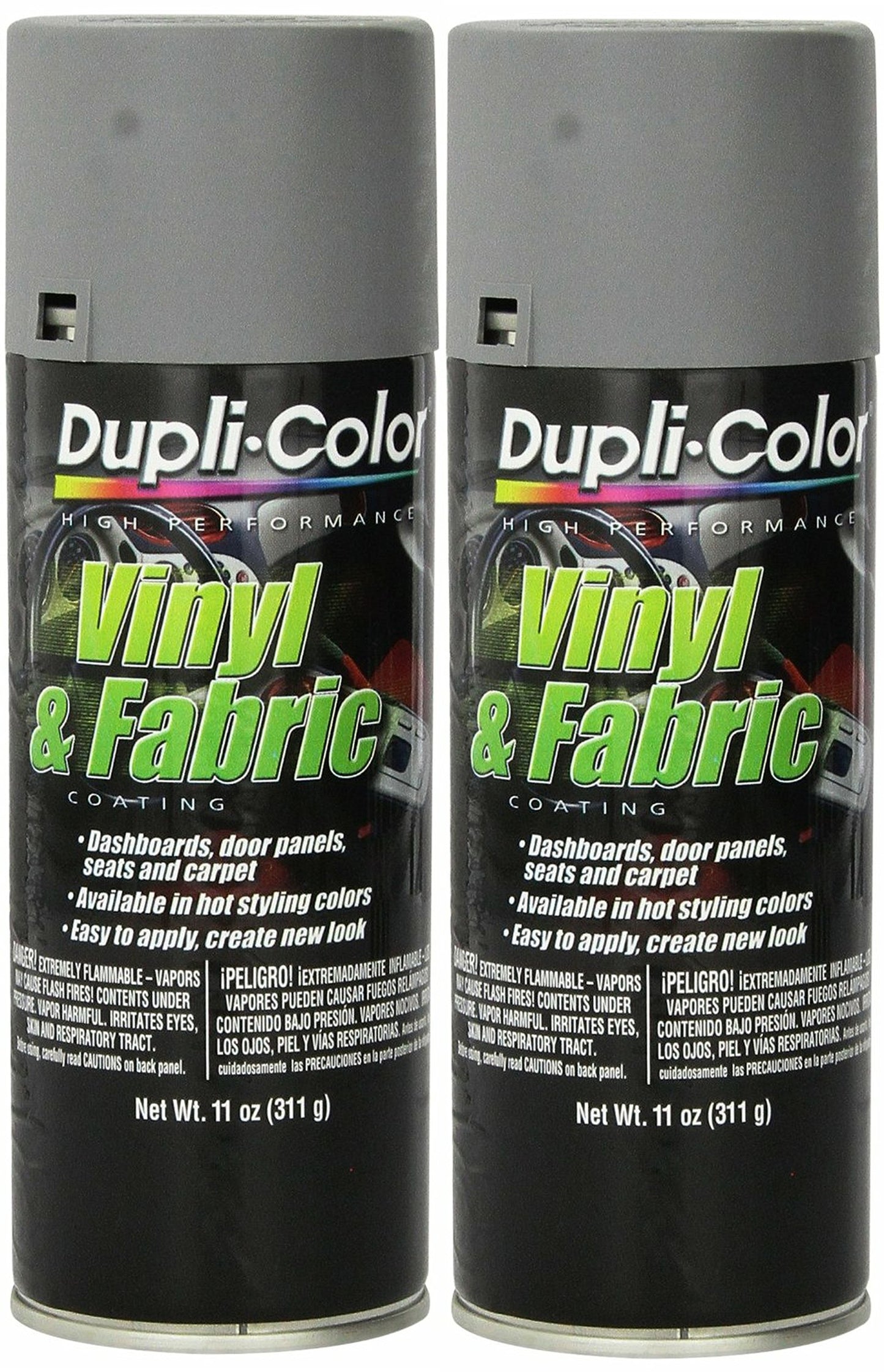 Dupli-Color HVP109 Medium Gray High Performance Vinyl and Fabric Spray - 11 oz. … (2 Pack)