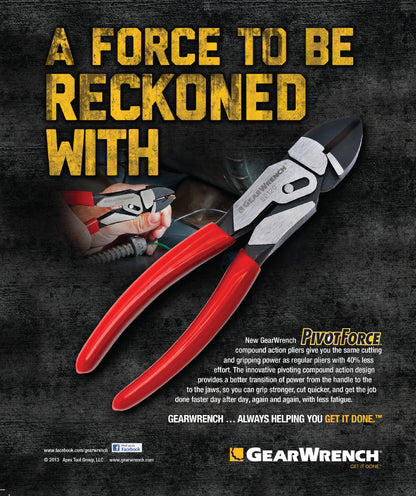 GEARWRENCH PivotForce™ Diagonal Cutting Compound Action Pliers, 8" - 82120