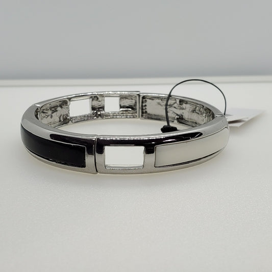 BLACK AND WHITE STRETCH BANGLE