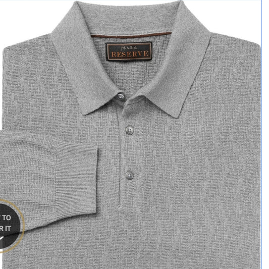 Reserve Collection Long Sleeve Polo Sweater