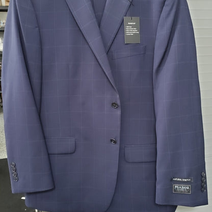 Traveler Collection Tailored Fit Windowpane Suit