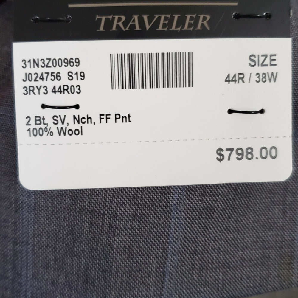 Traveler Collection Tailored Fit Windowpane Suit