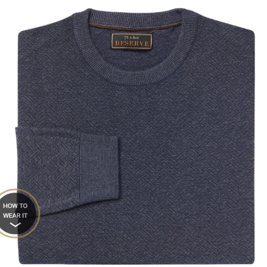 Reserve Collection Cotton & Silk Crew Neck Sweater