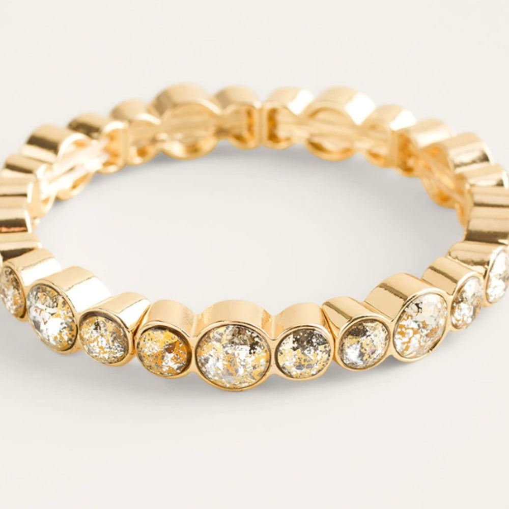 GOLDTONE PAVE STRETCH BRACELET