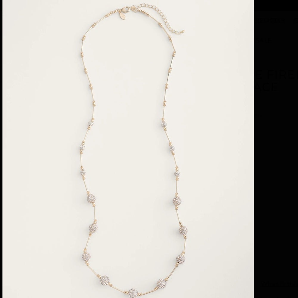 PAVE GOLDTONE FIREBALL SINGLE-STRAND NECKLACE