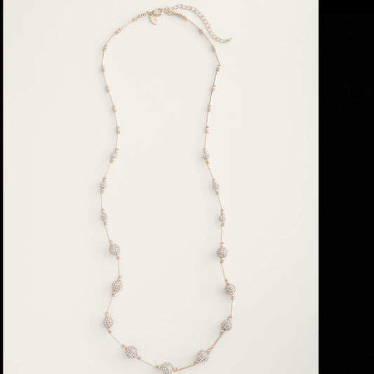 PAVE GOLDTONE FIREBALL SINGLE-STRAND NECKLACE