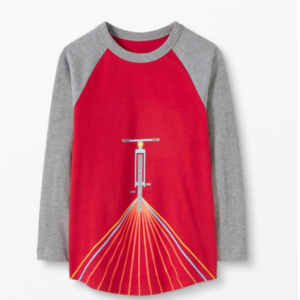 Hanna Andersson Boy's Soft Art Tee, Red