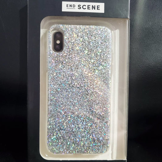 End Scene Silver Glitter iPhone X Case
