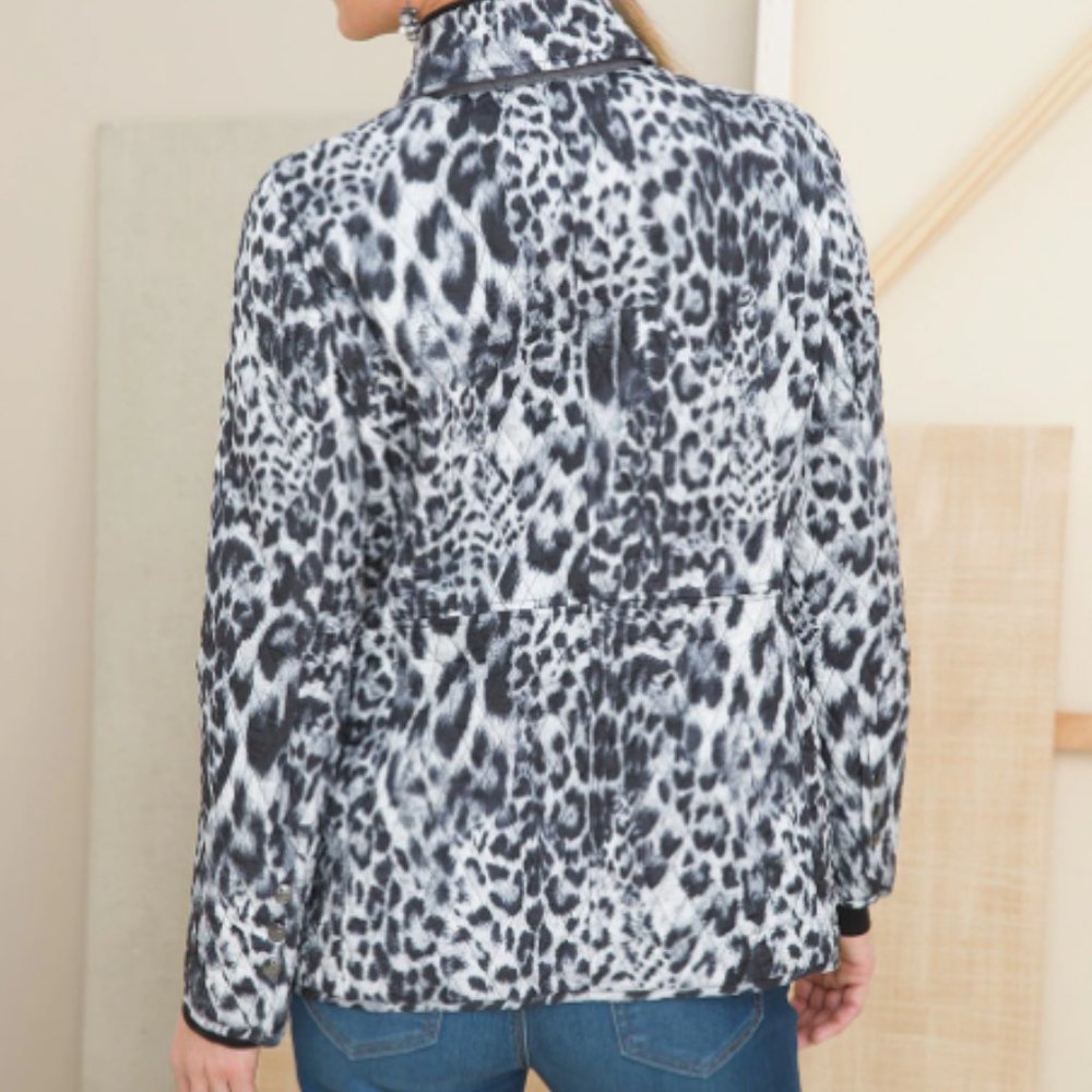 ANIMAL-PRINT QUILTED JACKET, 0