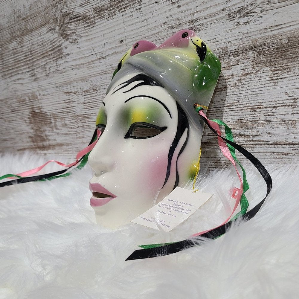 Clay Art About Face Lady Face Flamingo Vintage Mask