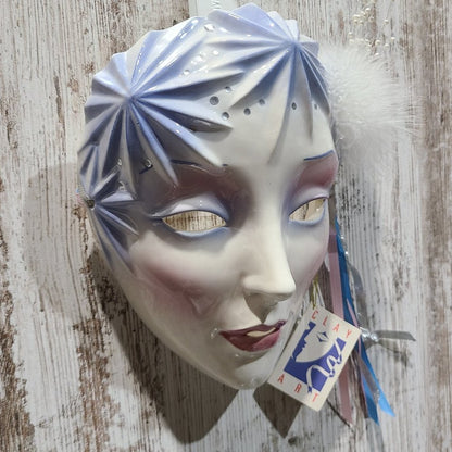 Vintage 1990 Clay Art Ice Queen Mask