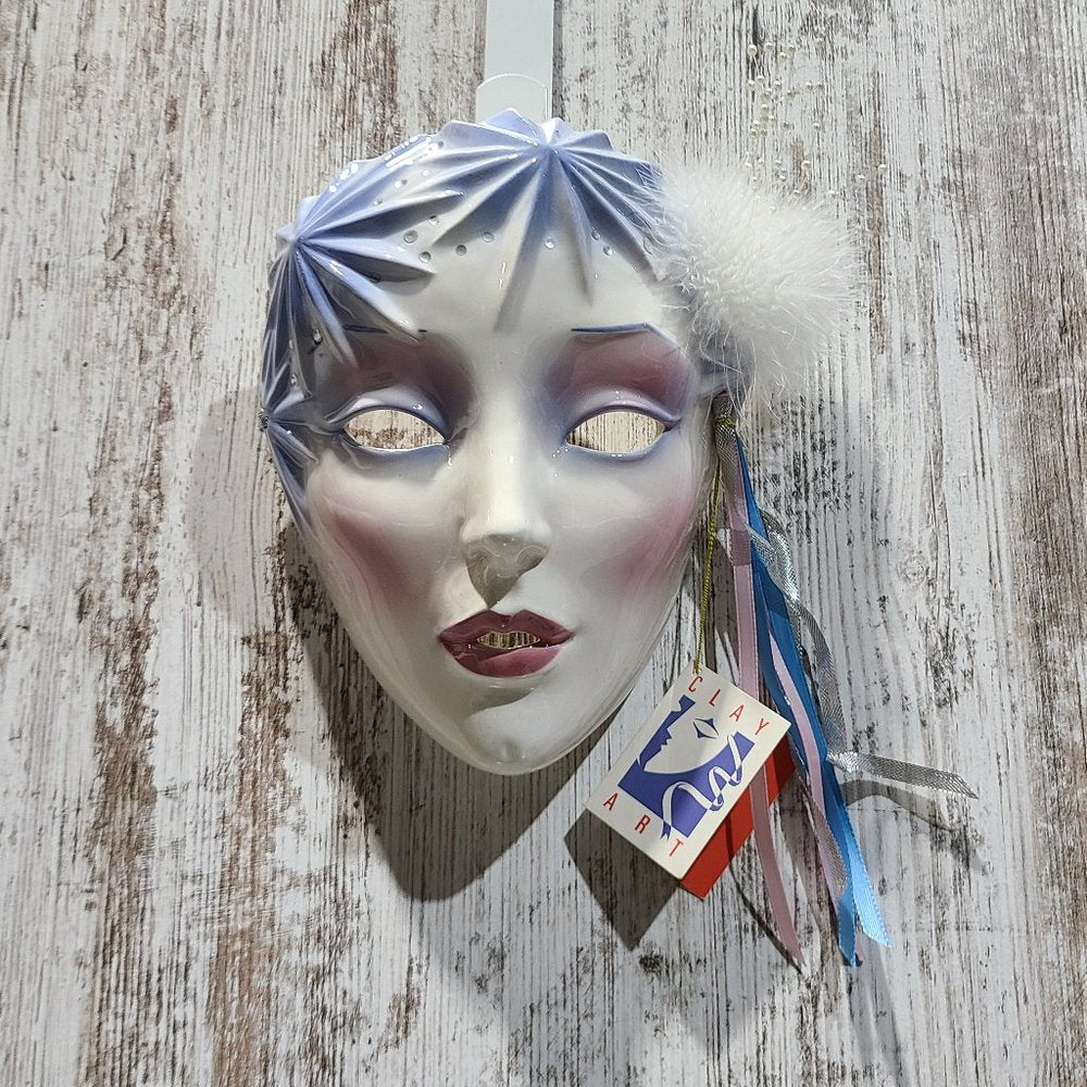 Vintage 1990 Clay Art Ice Queen Mask