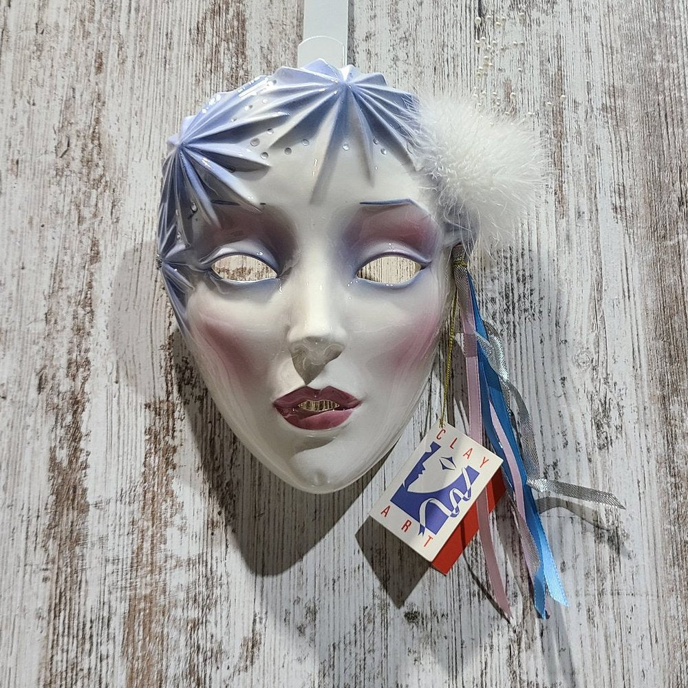 Vintage 1990 Clay Art Ice Queen Mask