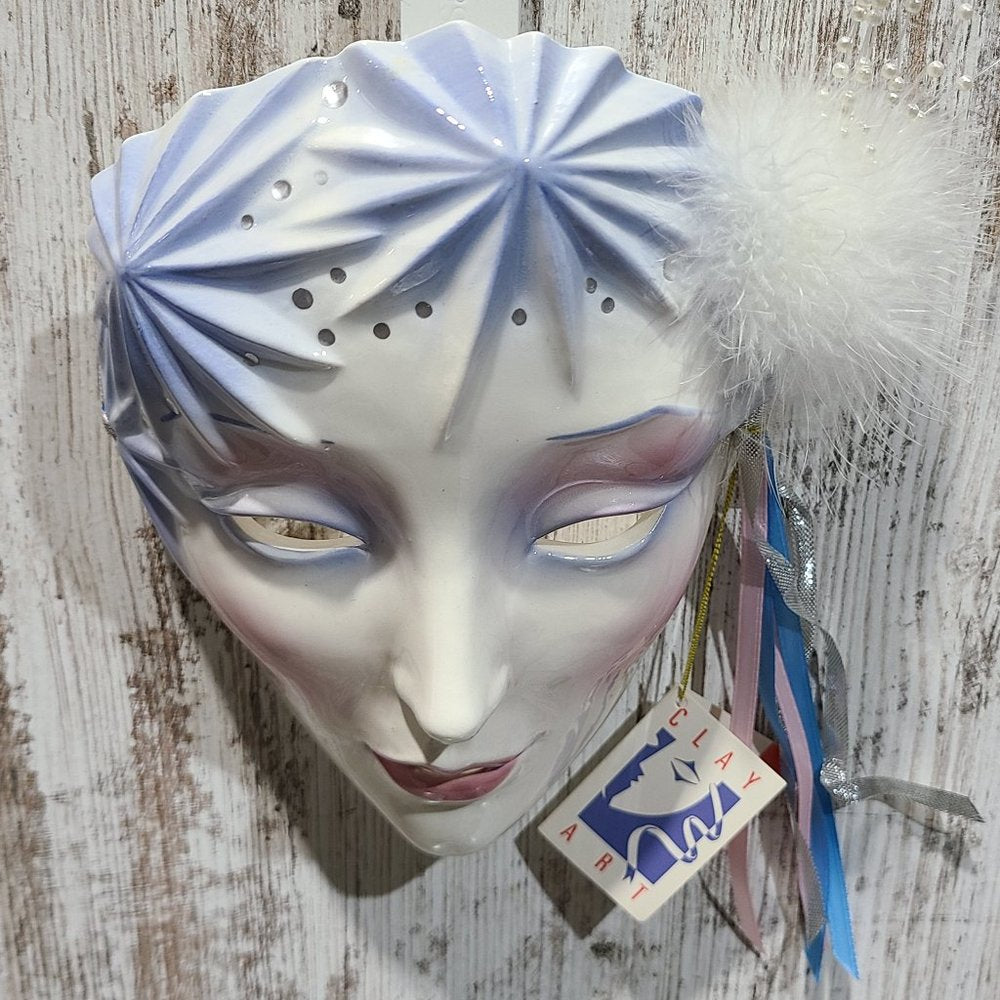 Vintage 1990 Clay Art Ice Queen Mask