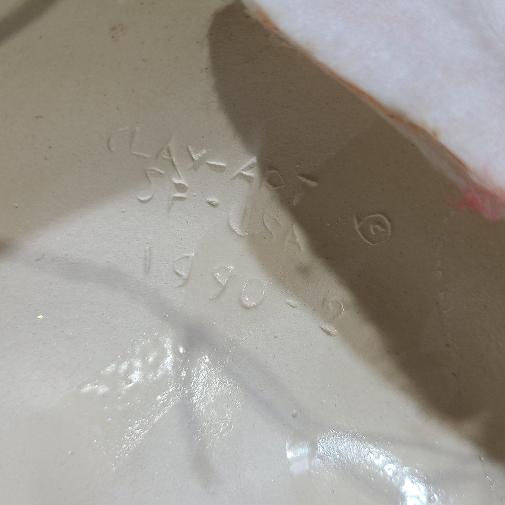 Clay Art About Face Lady's Pink and White Feather Face Mask