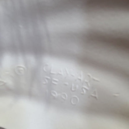 Vintage Clay Art About Face Feathered Pink and Orange Lady Face Hanging Mask