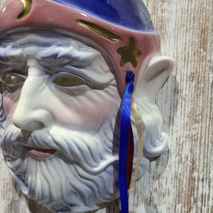 Clay Art SF-USA 1990-1 Magical Wizard Sorcerer Figurine Wall Art Hanging Mask