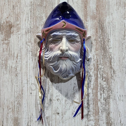 Clay Art SF-USA 1990-1 Magical Wizard Sorcerer Figurine Wall Art Hanging Mask
