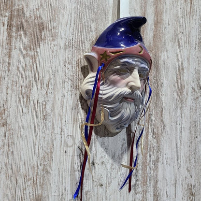 Clay Art SF-USA 1990-1 Magical Wizard Sorcerer Figurine Wall Art Hanging Mask