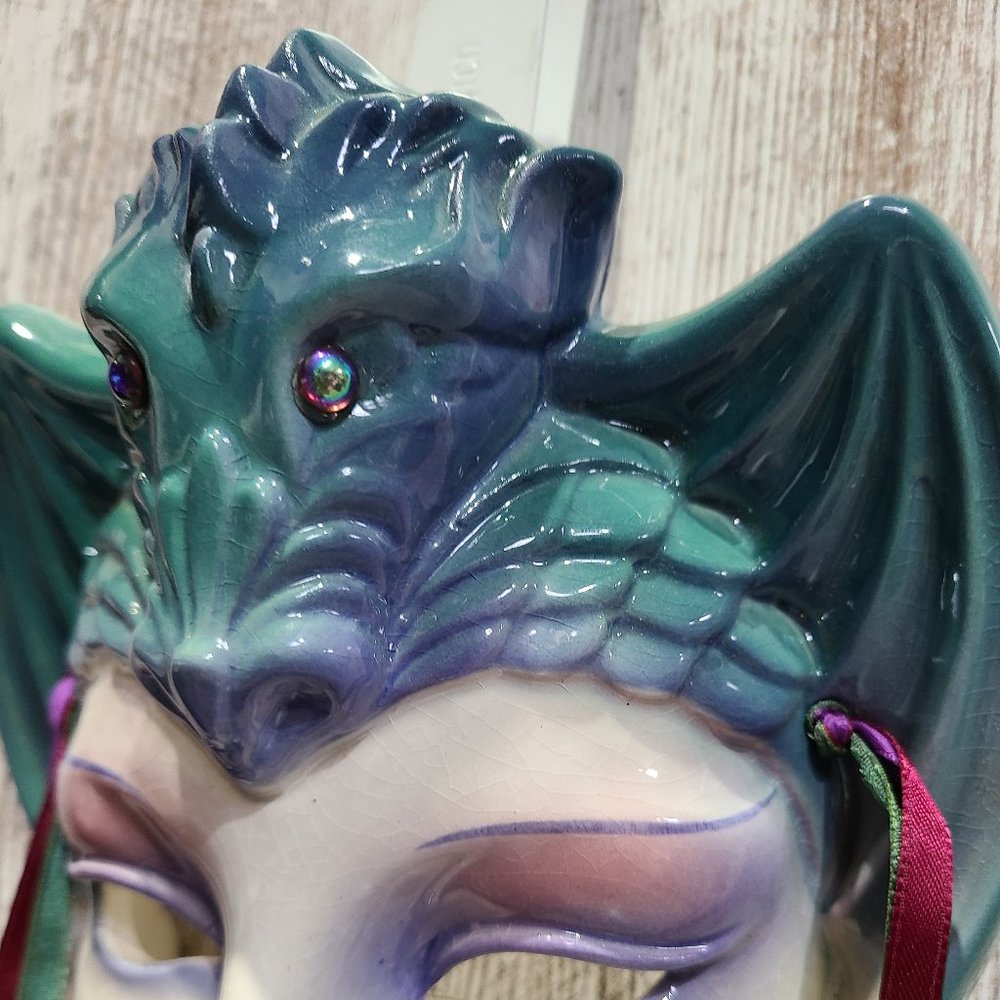 Vintage Dragon Lady Hanging Wall Mask