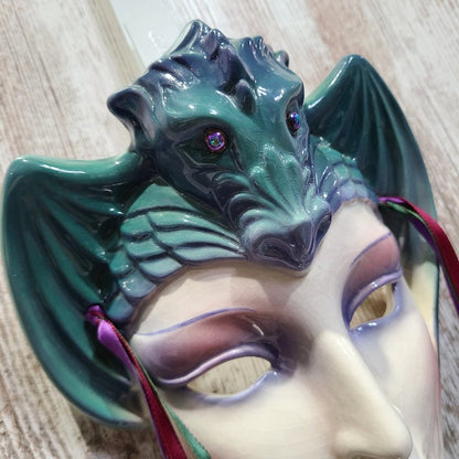 Vintage Dragon Lady Hanging Wall Mask