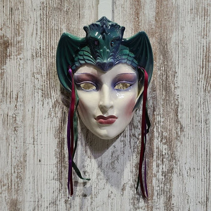 Vintage Dragon Lady Hanging Wall Mask