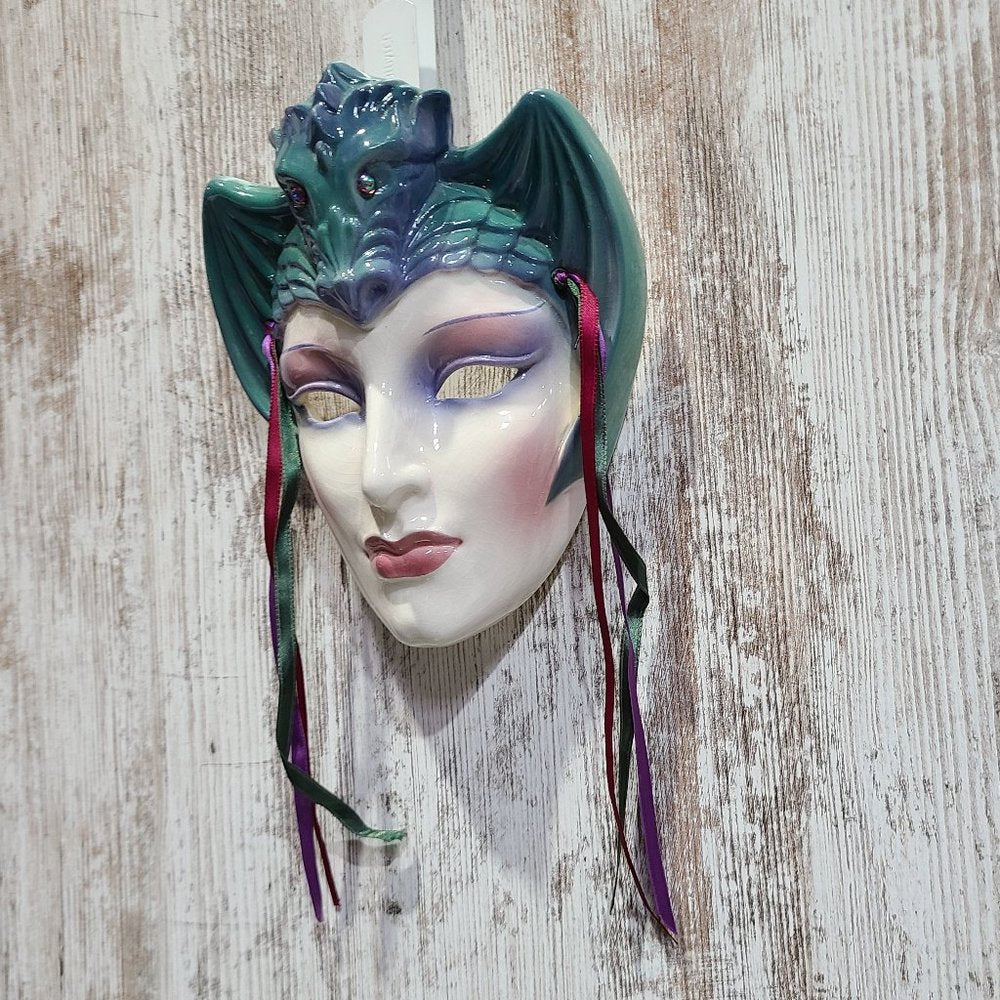 Vintage Dragon Lady Hanging Wall Mask