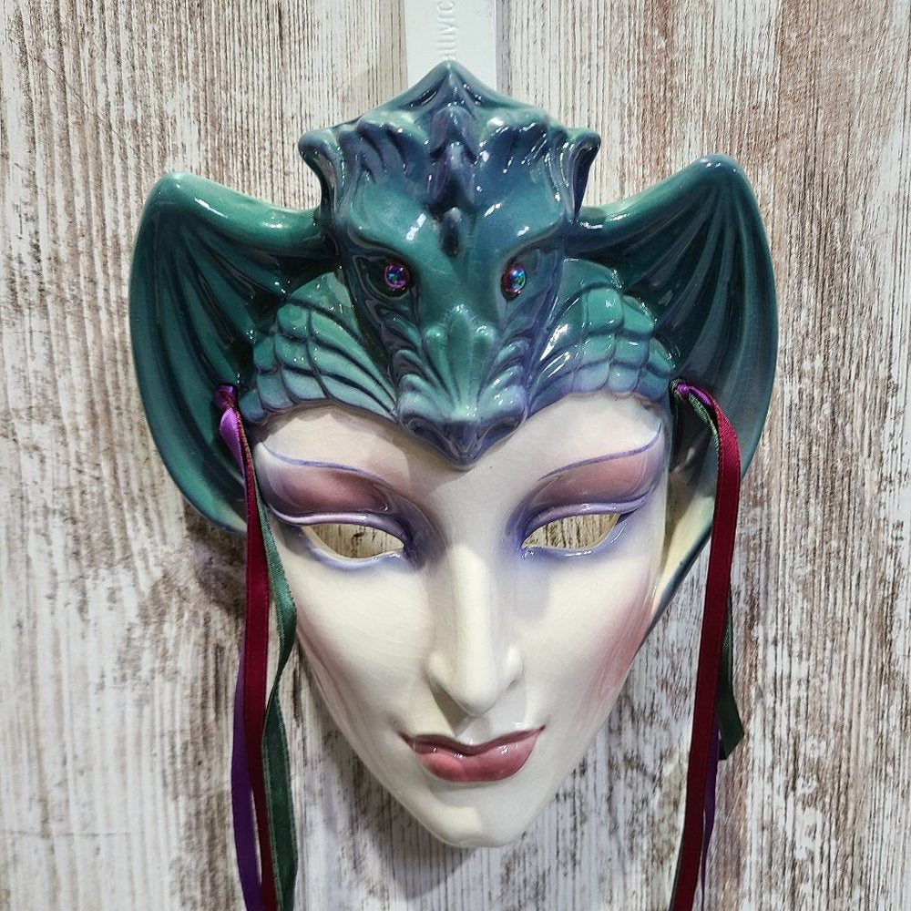 Vintage Dragon Lady Hanging Wall Mask