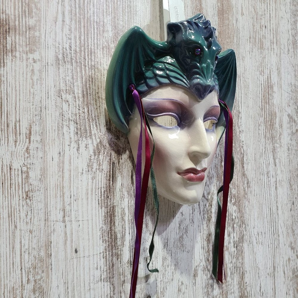 Vintage Dragon Lady Hanging Wall Mask