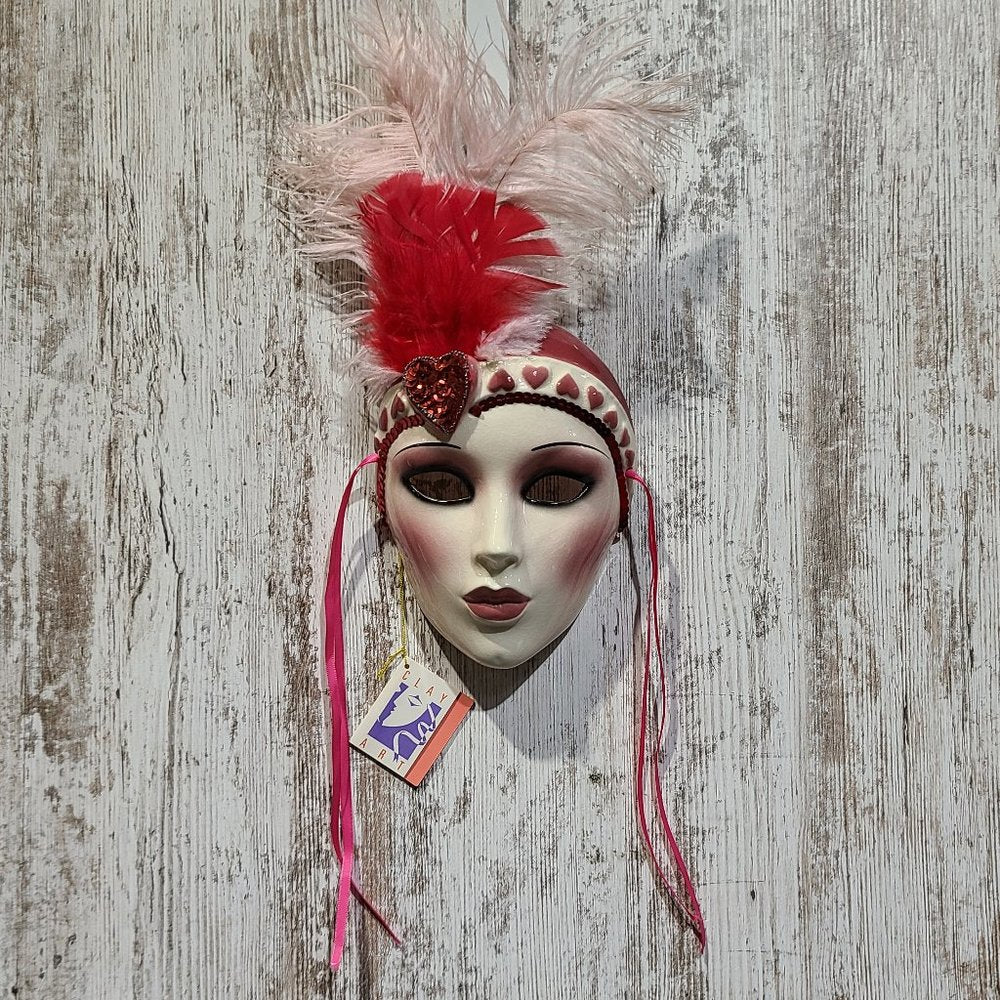 Clay Art About Face Valentine Hanging Wall Mask