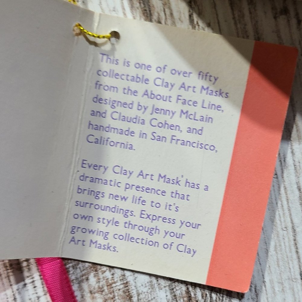 Clay Art About Face Valentine Hanging Wall Mask