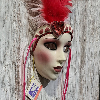Clay Art About Face Valentine Hanging Wall Mask