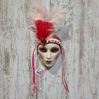 Clay Art About Face Valentine Hanging Wall Mask